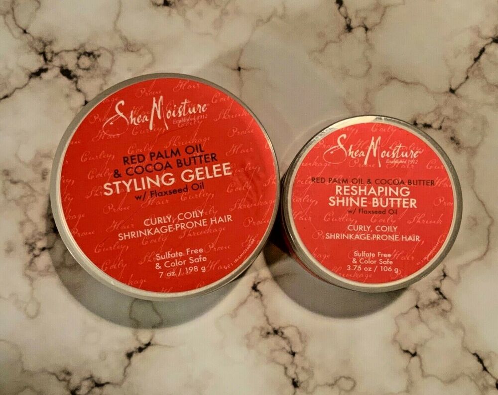 SHEA MOISTURE Red Palm Oil And Cocoa Butter Styling Gelee & Reshaping Butter NEW